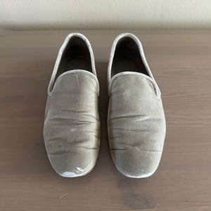 Vince Bray Velvet Smoking Slippers Loafer in grey velvet US 5 (EU 35)